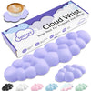 purple Cloud Tenkeyless / Full Size Wrist Rest Set - Cute PU Leather Palm Support for Laptop and Desktop Use