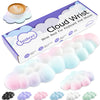 rainbow Cloud Tenkeyless / Full Size Wrist Rest Set - Cute PU Leather Palm Support for Laptop and Desktop Use